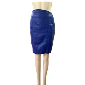 Blue Women's leather Skirt